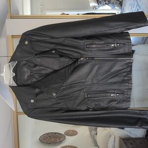 Max Studio Black Vegan Leather Jacket S